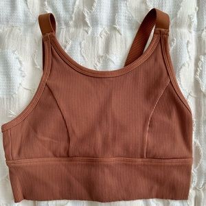 aerie ribbed sports bra top